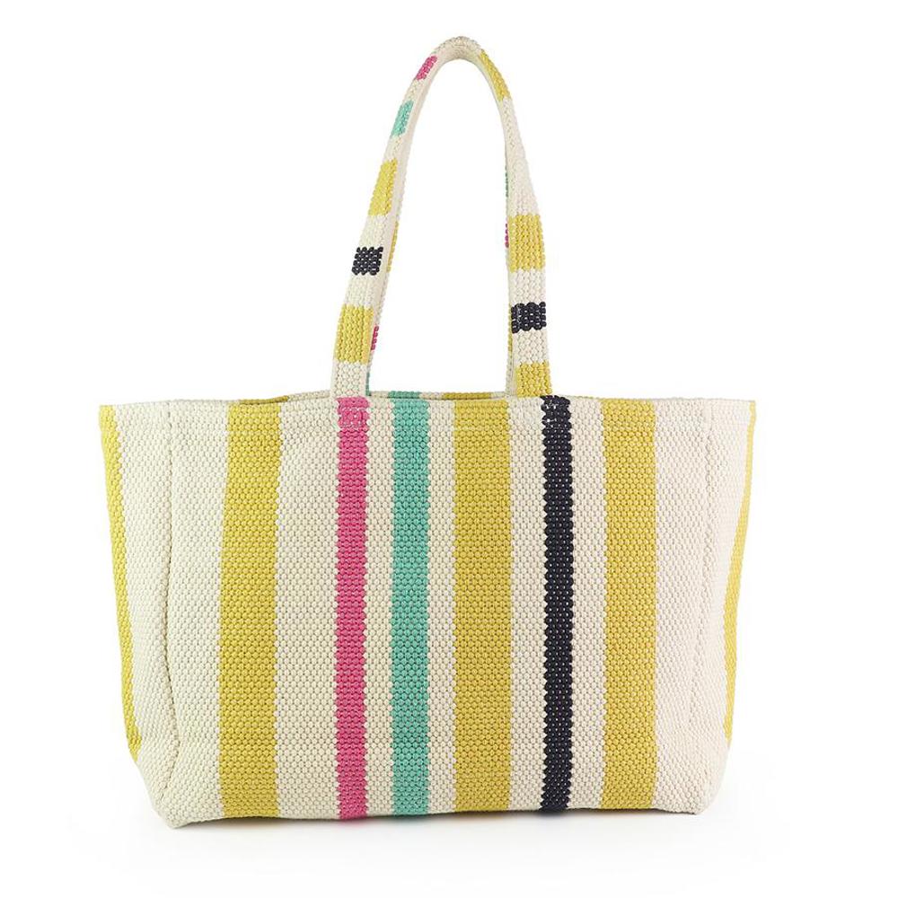 Peace of Mind Beach Bag Woven Striped